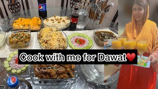 Cook with me for Dawat Vlog ♥️ | Ammara Ahmad Vlogs