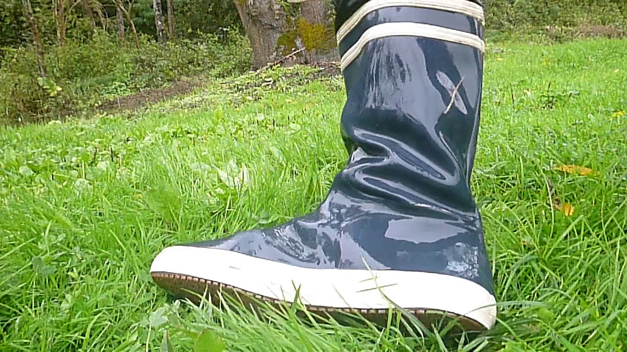 and muddy leaky Aigle wellies - YouTube