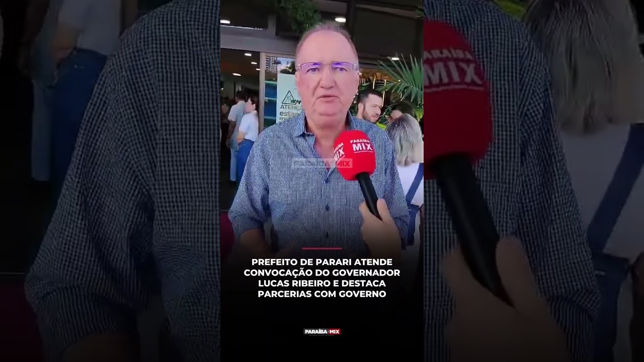 PREFEITO DE PARARI ATENDE CONVOCAÇÃO DO GOVERNADOR LUCAS RIBEIRO E DESTACA PARCERIAS COM GOVERNO