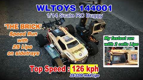 🎦 V#31 Wltoys 144001 Stock Gearing ... 126 km/h on 2s Lipo ! Amazing Speed 🚀🚀