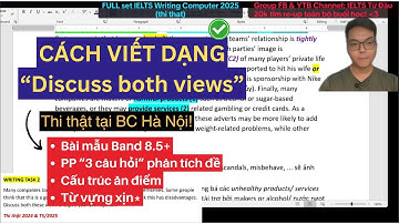 Hướng dẫn viết Task 2 dạng Discussion chuẩn 8.0 IELTS ✨🔥 | By thầy Thế Quang (8.0) - CRACK IELTS 24