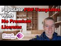 Populate pdf documents no premium licenses with power apps and power automate