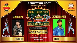 Contestant No.57Vasanth.ksuperstar Dancer Of Karnatakaseason3