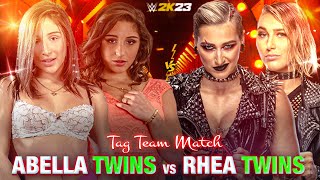 💗 Abella Danger Twins VS Rhea Ripley Twins 🔥 || WWE 2K23 || WWE Yard