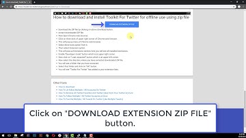 How to download and install Toolkit For Twitter for offline use using zip file on Chrome web browser