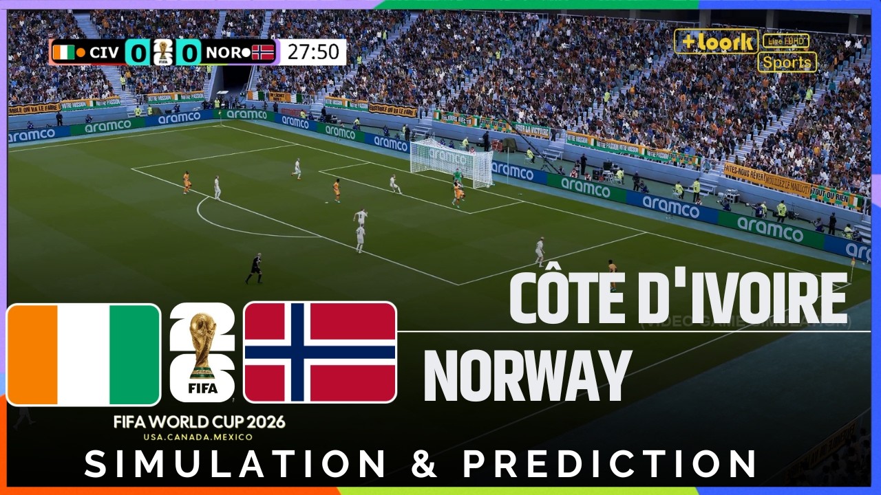 ⚽ Côte d'Ivoire vs Norway | 2026 FIFA World Cup | Realistic Simulation and Prediction (Gameplay)