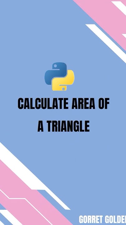 Python program to find area of a triangle #masterpython #coding # ...
