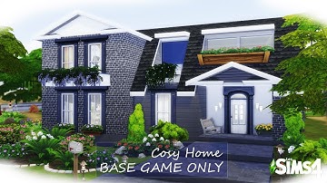 BASE GAME ONLY Cosy House - Stop Motion Speed Build (NO CC) - The Sims 4