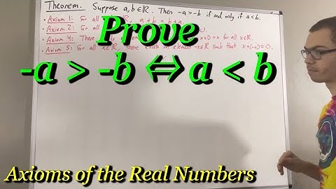 Prove that -a ﹥ -b if and only if a ﹤ b (ILIEKMATHPHYSICS)