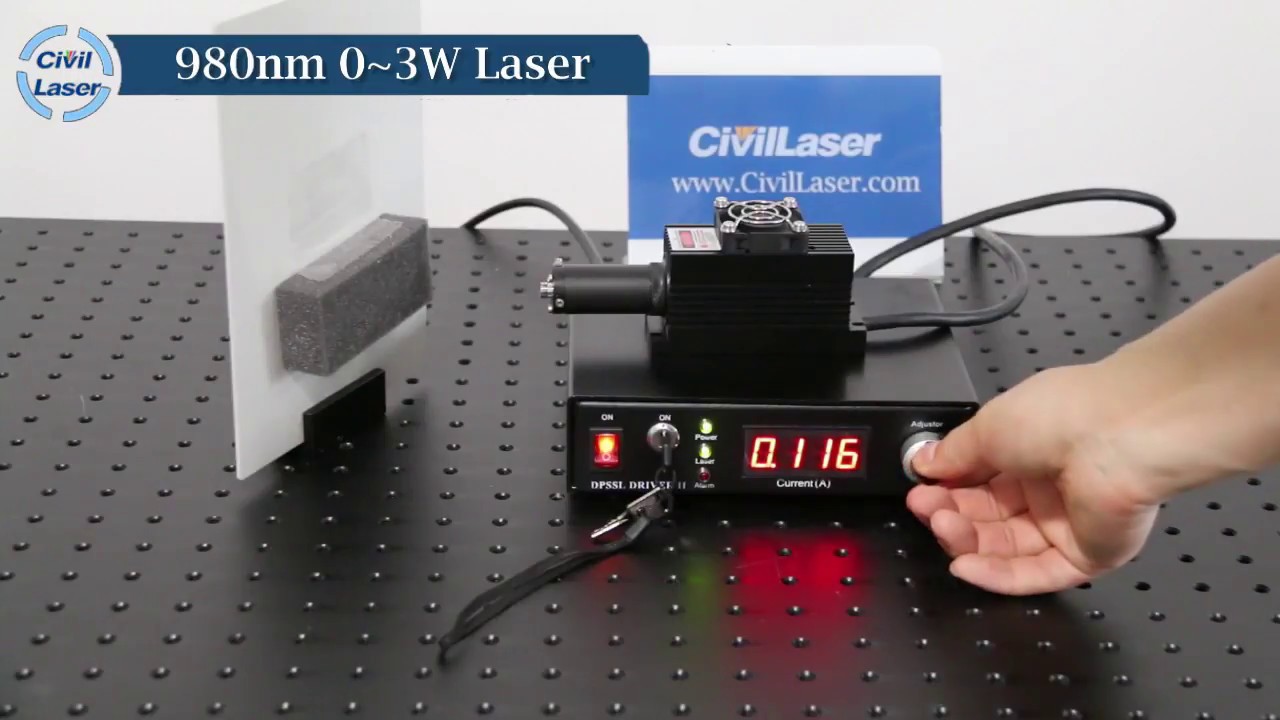 980nm IR Fiber Coupled Laser With Focus Adjustable Collimator - YouTube