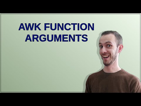 Awk function arguments