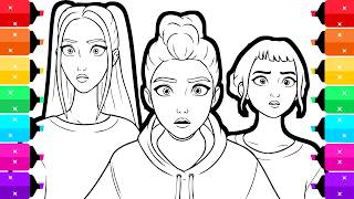 Coloring Takedown Train Scene KPop Demon Hunters Coloring Pages