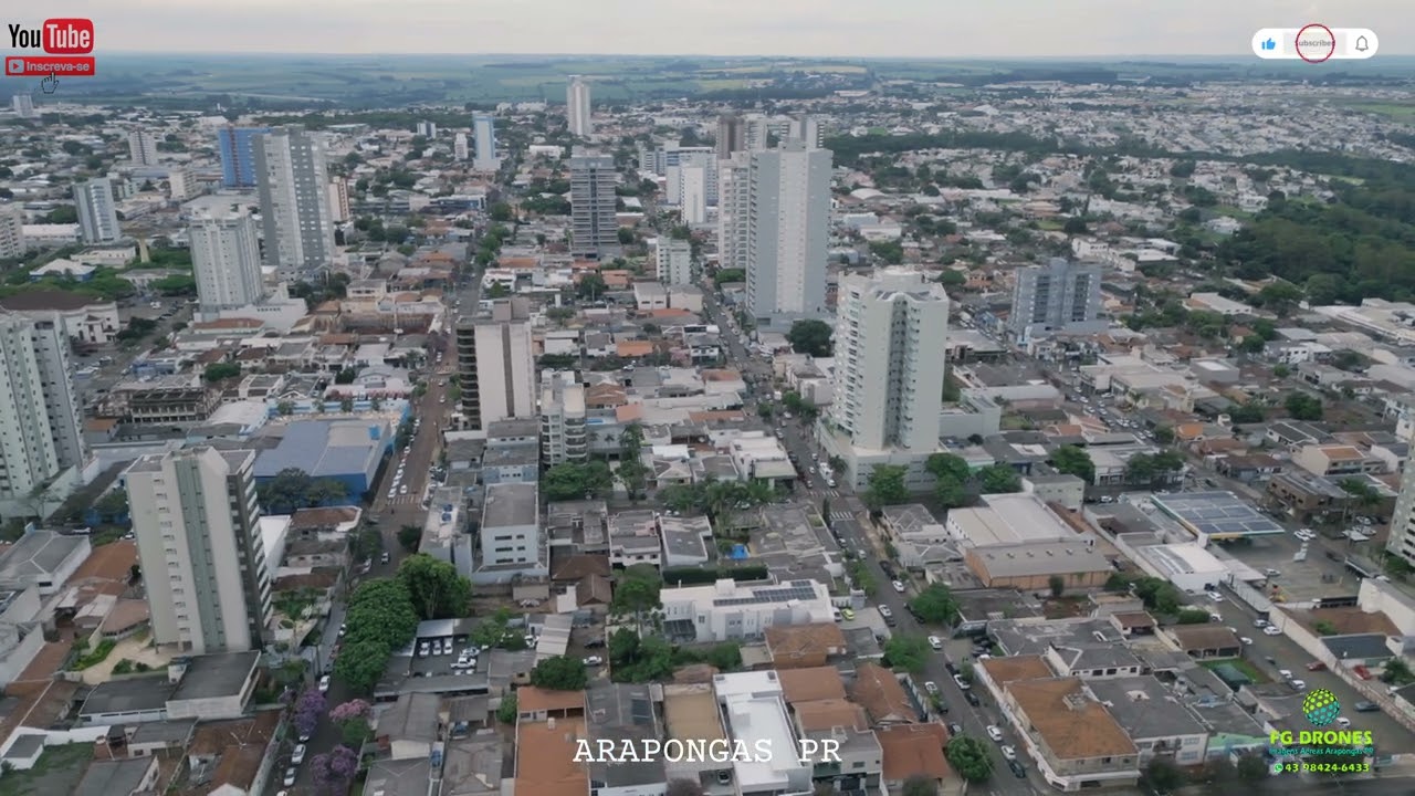 ARAPONGAS VISTA DE CIMA IMAGENS AÉREAS COM DRONE DJI MINI 3 PRO