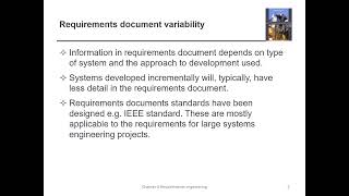 Ch4: Requirements Engineering: 2-  Software Requirements Document