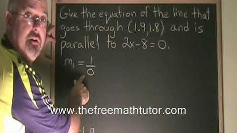 Parallel to a Vertical Line