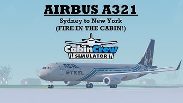 Roblox Cabin Crew Simulator | A321 | SYD - NYC (FULL FLIGHT)