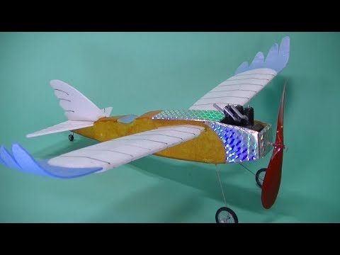 Finally , bird-shapad airplane flew