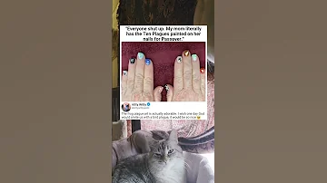Mom Rocks Ten Plagues Passover Manicure 