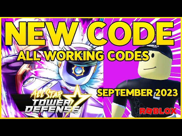 NEW* ALL WORKING CODES All Star Tower Defense IN SEPTEMBER 2023 ROBLOX All  Star Tower Defense CODES 