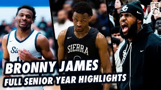 BRONNY JAMES FULL SENIOR YEAR HIGHLIGHTS! ALL DUNKS, 3 POINTERS, BLOCKS & MORE!