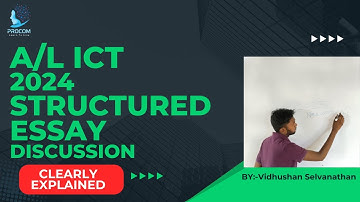 2024 | A/L ICT | Structured Essay | Past paper discussion | English Medium
