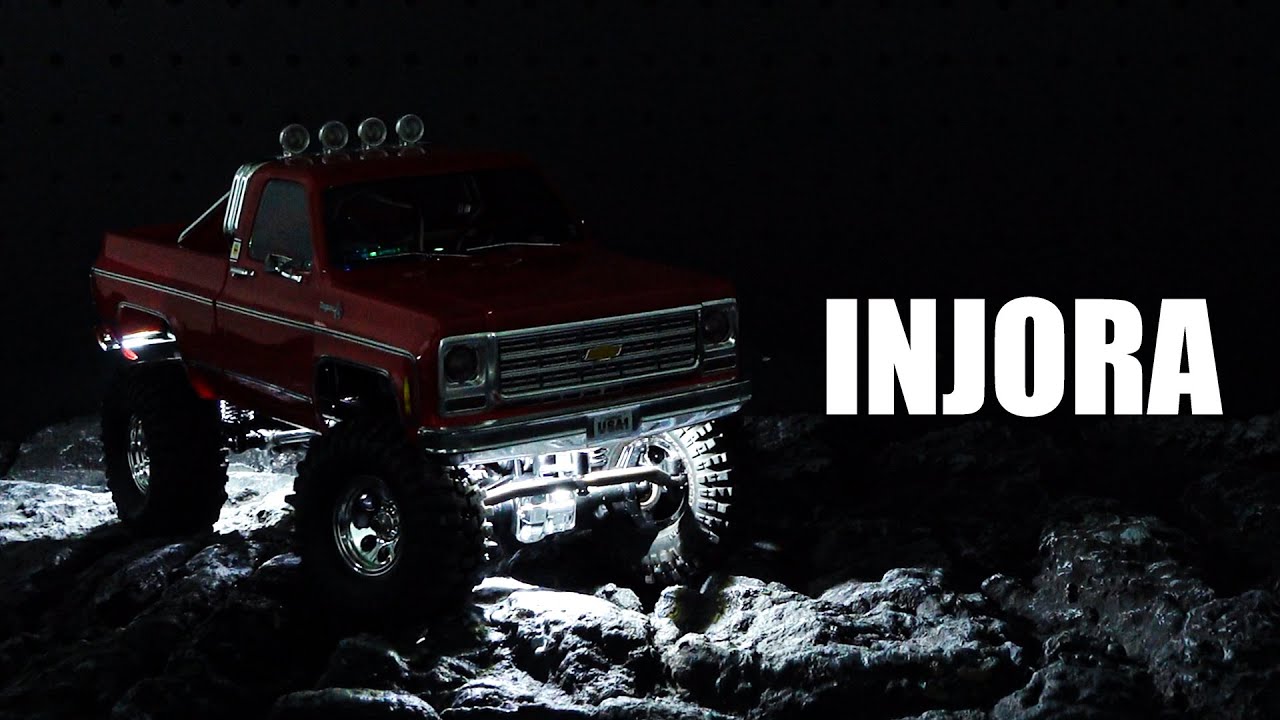 Lumières LED INJORA Pour RC Crawler TRX4M SCX24 – 5-7,4V, Modes Fixe, Respiration, Stroboscope !