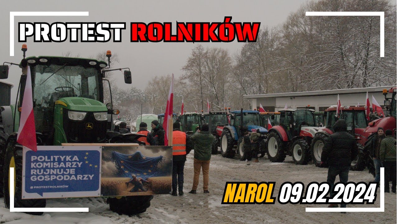 🇵🇱PROTEST ROLNIKÓW NAROL 09.02.2024🇵🇱 PONAD 120 CIĄGNIKÓW W BLOKADZIE DRÓG [TheRol Team 2024]
