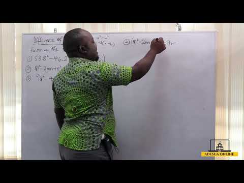 SHS 1 Core Mathematics | Examples Under Difference of two squares