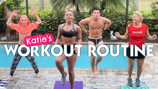 OUR STAY AT HOME WORKOUT ROUTINE | WE TRY KATIE&#39;S WORKOUT