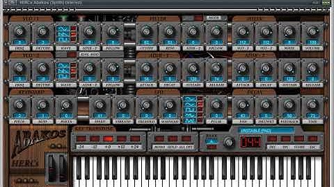 Abakos VST synthesizer (HERCs Music Systems) - Preview of 128 sound patches (Bank A)