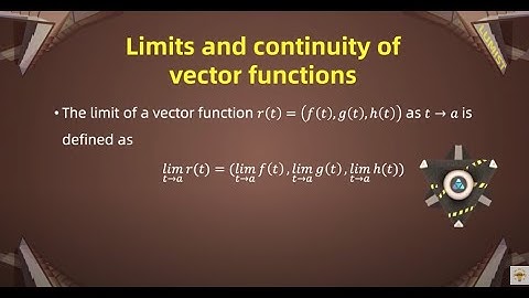 9.2 Vector Valued Functions