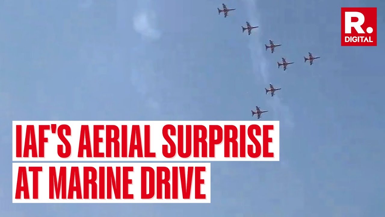 IAF mesmerise people at Marine Drive with a spectacular aerial show