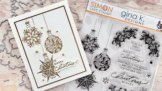 Gold Embossed Sparkling Season with Gina K Designs STAMPtember® exclusive!