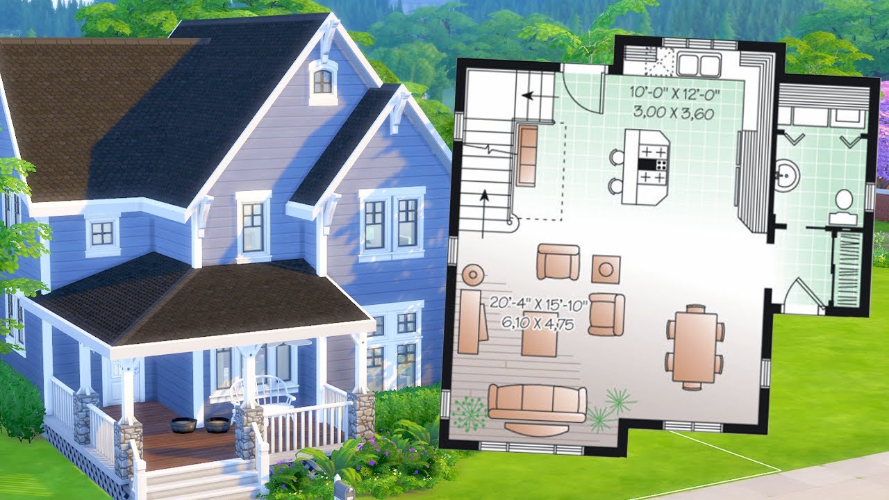 Can I recreate this real house in The Sims  4 from a floor 