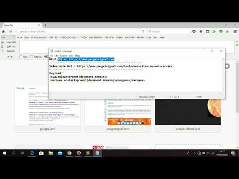 SELF XSS on yougetsignal.com
