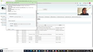 Creating a list from a report in Koha