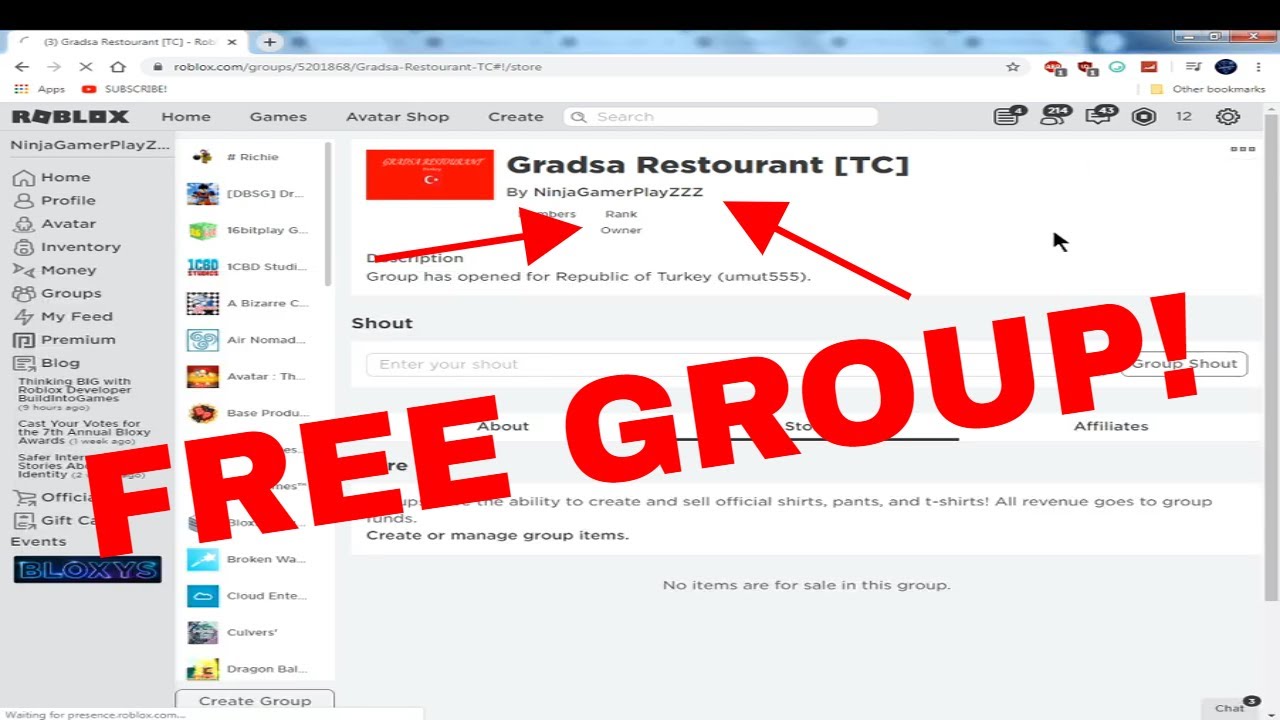How To Get Free Unowned Roblox Groups For Free Giveaway Read Description Youtube