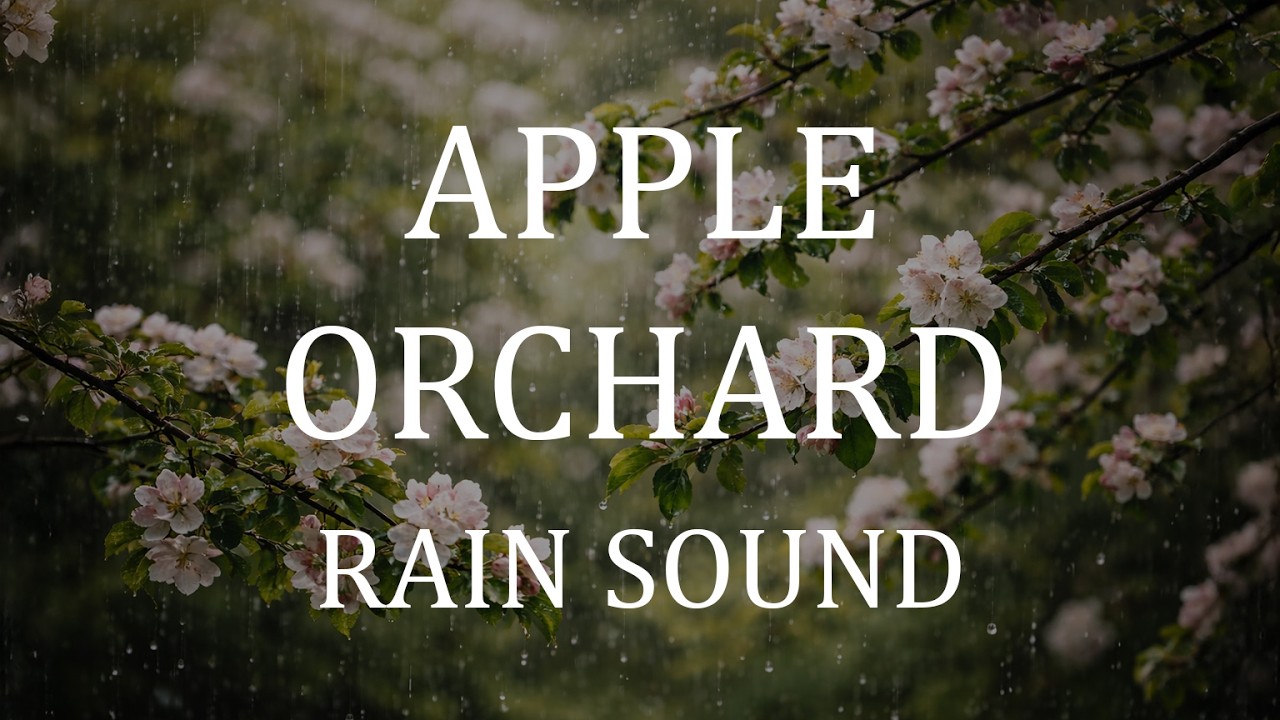 Spring Rain Sounds 10 Hours 🌸 Blooming Apple Tree for Sleep & Relaxation