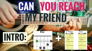 Video thumbnail of "CAN YOU REACH MY FRIEND Minus One [with Lyrics & Chords] | Acoustic Version"