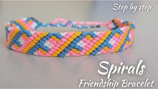 DIY Spirals Friendship Bracelet.How to make Spirals bracelet.Easy tutorial for beginner.Gulnar
