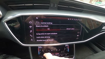 How to Manage Central Locking in Audi A6 C8 ( 2018 - now ) - Manage Door Locks
