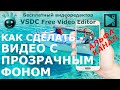 Как сделать видео с прозрачным фоном. Бесплатный видеоредактор VSDC Free Video Editor