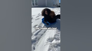 The SMALLEST hill to sled on! #snow #sledding #scarlett