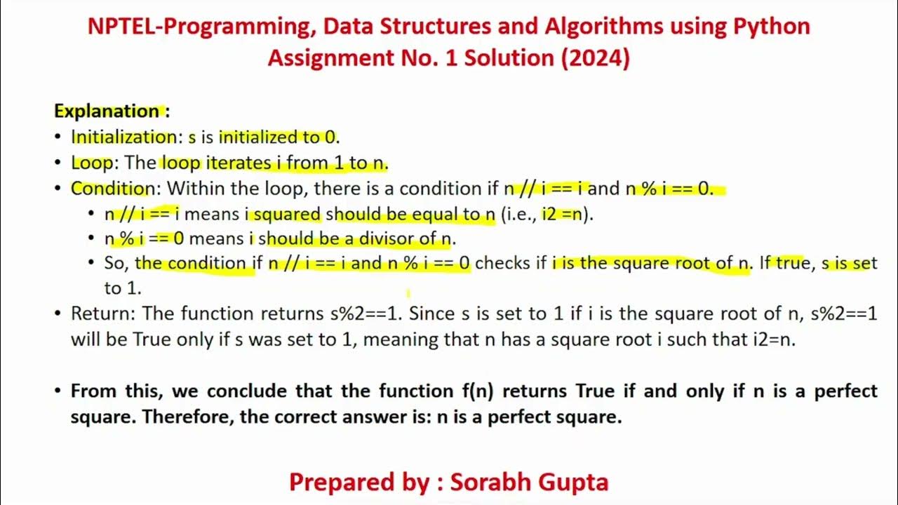 NPTEL-Programming, Data Structures and Algorithms using Python ...