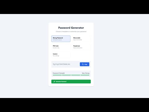 Create a Password Generator with HTML, CSS & JavaScript | Beginner Web Development Challenge!