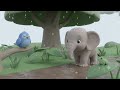 🐘 The Baby Elephant and the Rain Puddles | Calming Bedtime Story for Kids 🌧️| Gentle Story Animation