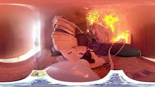 岡山市消防局 360度カメラによる模擬家屋燃焼実験映像