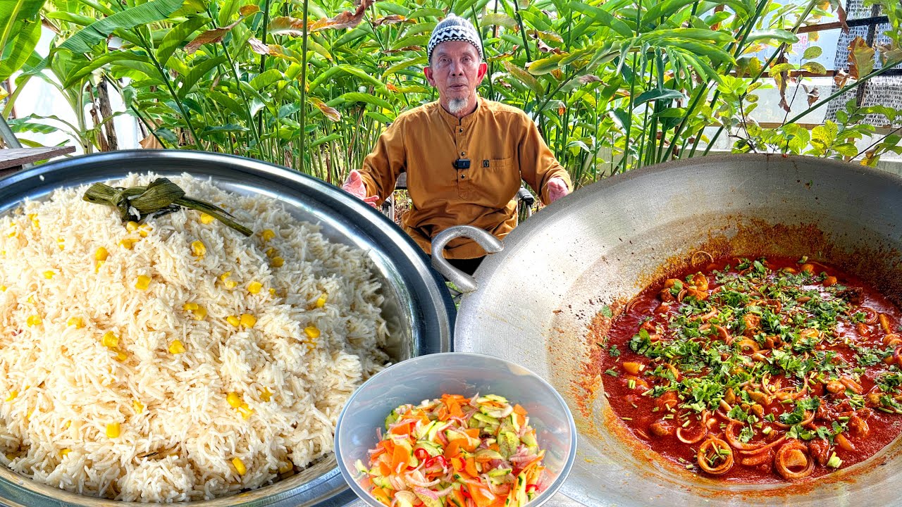 NASI JAGUNG & AYAM MASAK MERAH ‼️ cuba dulu