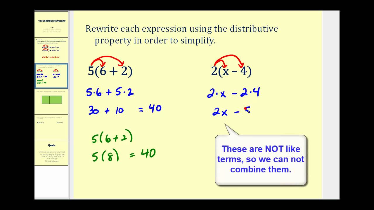 distributive property