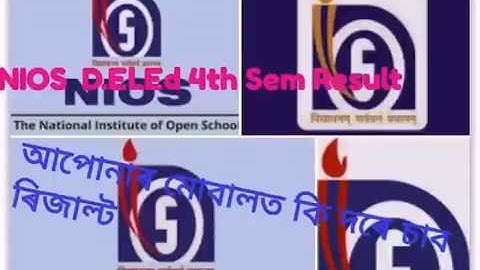 NIOS D.El.Ed 4th Sem  Result,,2019